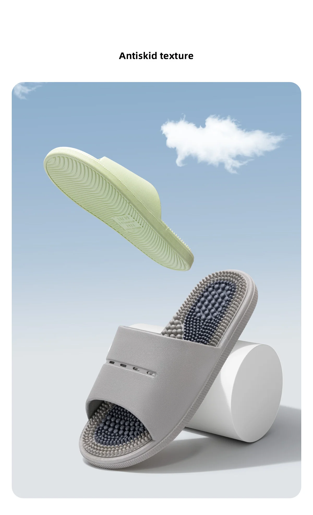 PVC Unisex Hausschuhe Massage Wellness Home Hausschuhe Bequeme atmungsaktive Hausschuhe – Detail 5