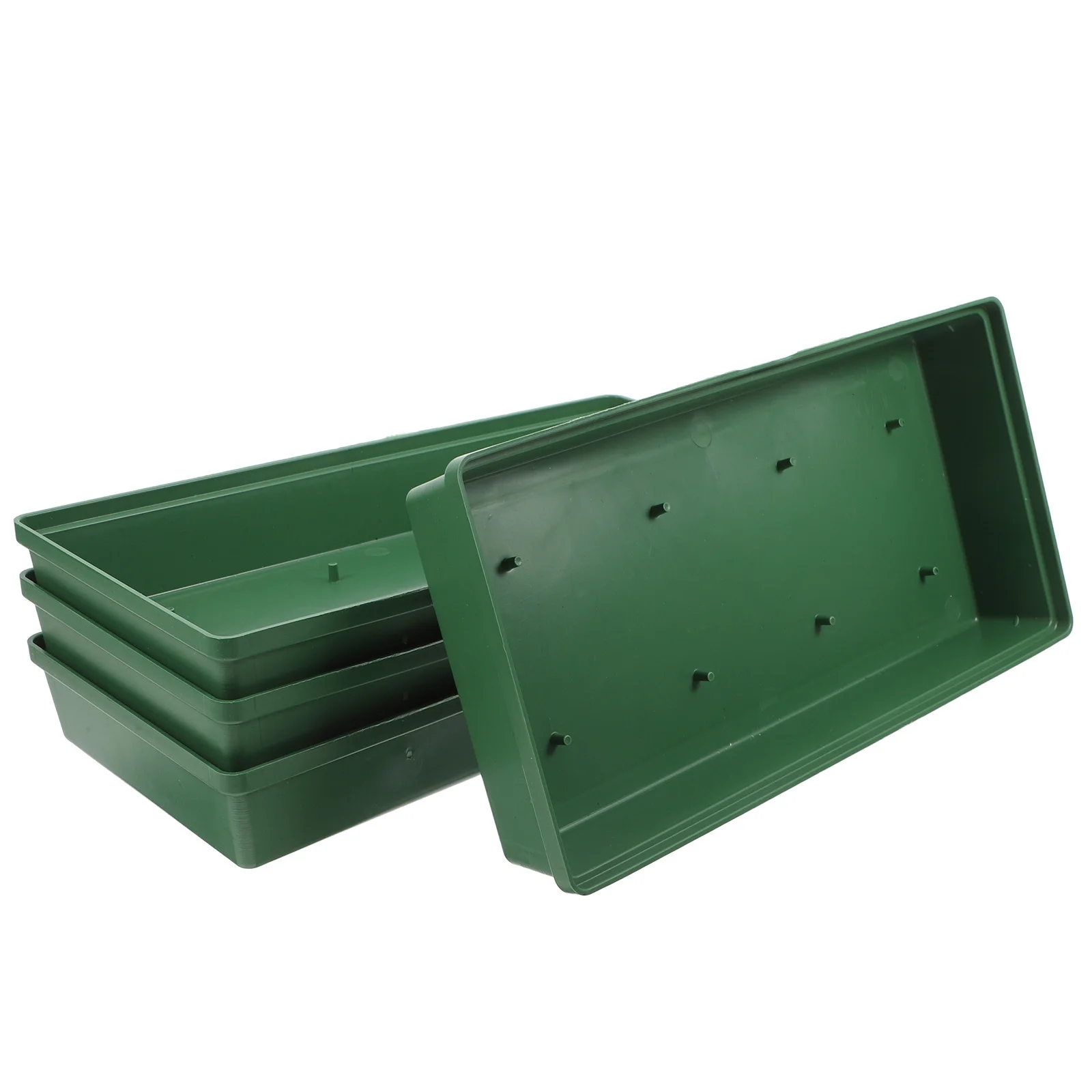 

4Pcs Rectangular Floral Centerpiece Plates Flower Tray Fix Flower Stems Floral Arrangement Base Wedding Bouquet Holder