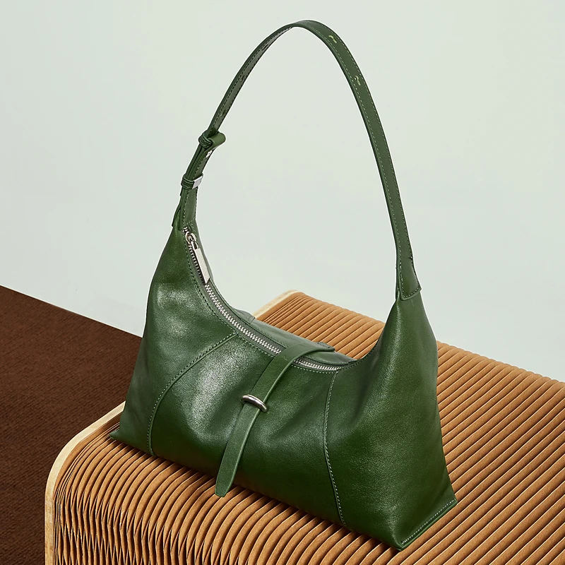 

Hifashion из воловьей кожи, сумки на плечо в форме полумесяца для женщин, 2024, роскошные дизайнерские сумки через плечо, бродяги, подмышки, женские сумки