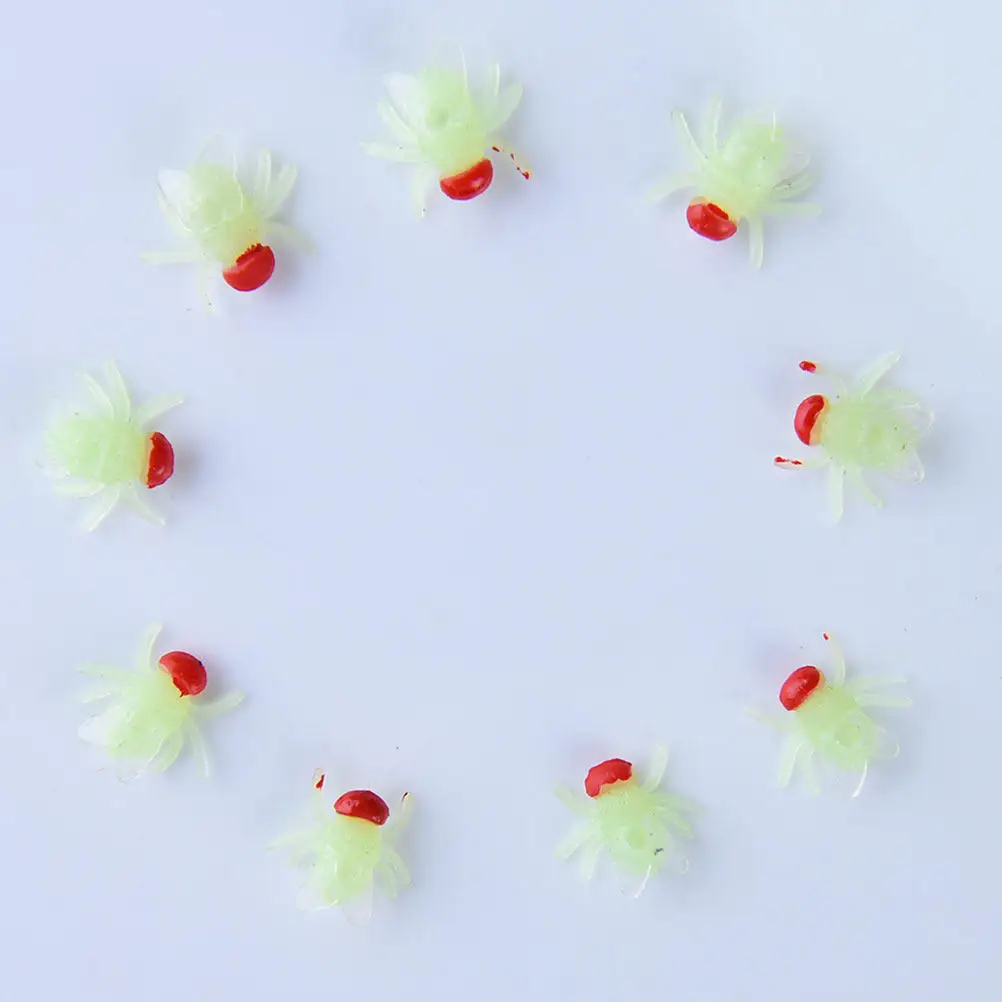 

100 шт. светящихся в темноте мух из ПВХ премиум-класса, реалистичные искусственные мухи для декора на Хэллоуин, украшения дома с привидениями, вечеринок, игр и розыгрышей