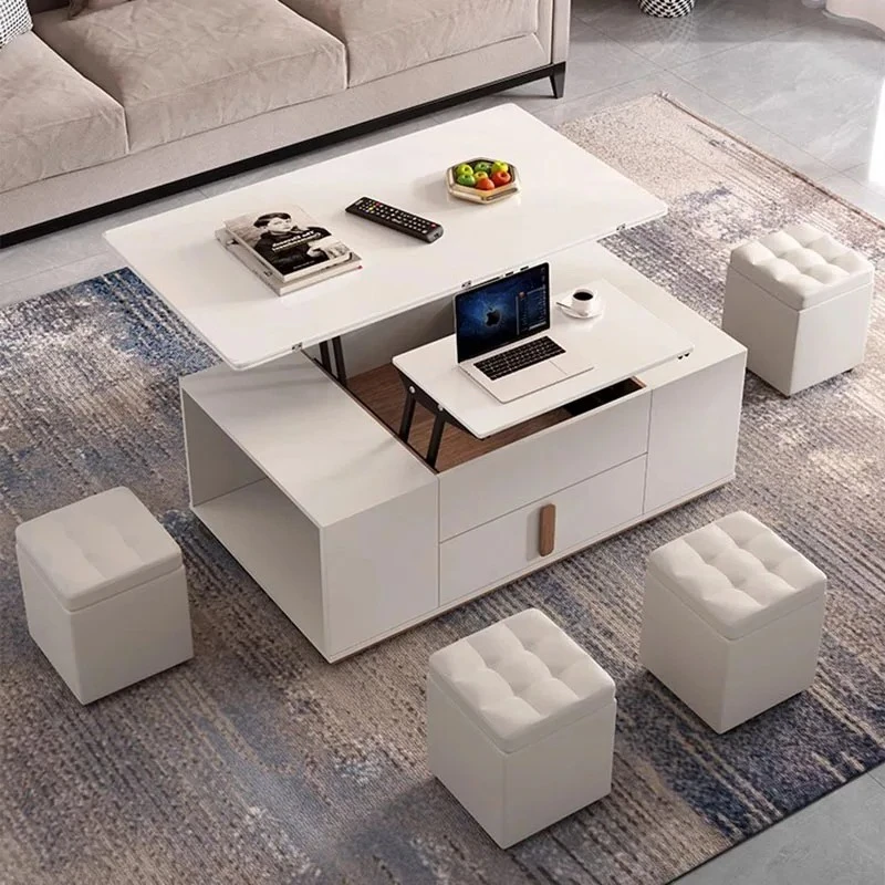 White Designer Coffee Table Modern Design Wood Low Folding Coffee Table Nordic Floor Hotel Tavolino Da Salotto Furniture