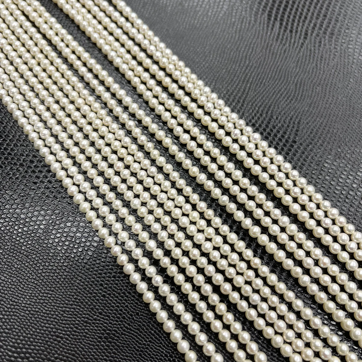 Natürliche Süßwasser Runde 3-3,5mm AAAA Weiße Runde Perle Spacer Perlen Schmuck Machen DIY Halskette Armband Frauen premium Hochzeit