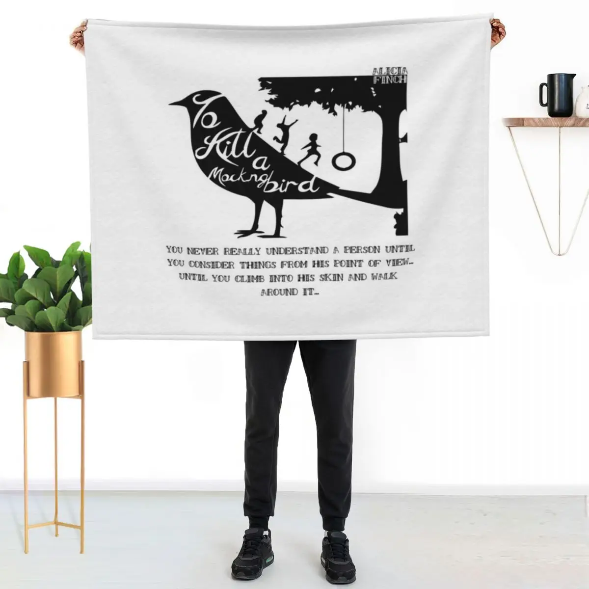 To Kill A Mocking Bird Throw Blanket blankets ands sofa bed Nap Warm Personalized Gift Sleeping Bag Blankets
