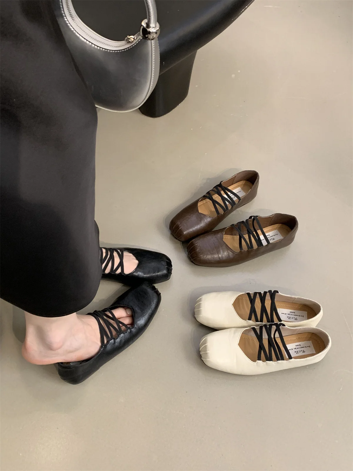 

Woman Simple Shoes Square Toe Mary Jane Spring Vintage Shoes Ladies Daily Retro Flats Autumn Footwear Slip On Women Loafers