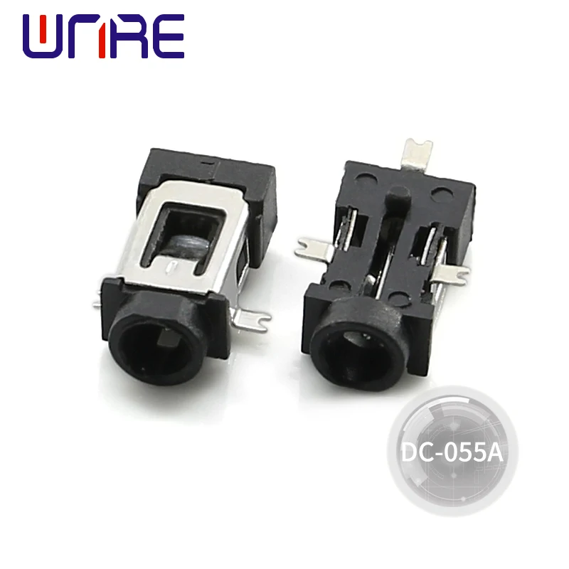 3P Circular Hole 1A12V DC-055A DC Power Socket Interface Black Connector Accessories Equipment Product Charging Port Female