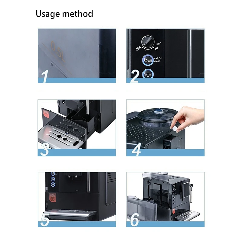 Comprimés effervescents universels pour machine à café, solution de détartrage, tous types de machines et de bouilloire, livres, 20 pièces