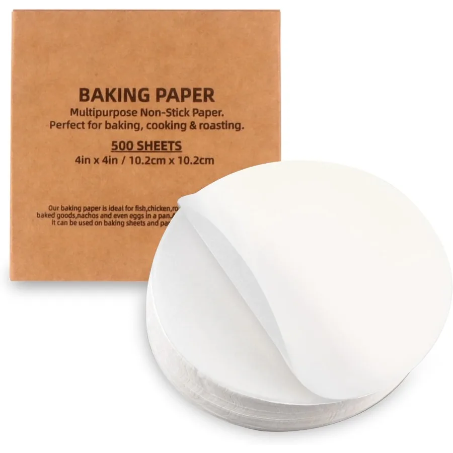 

500 Pcs Parchment Paper Baking Sheets Round 4 IhRound Cake Pan Parchment liners Baking Parchment NonStick Baking Parchment Pape