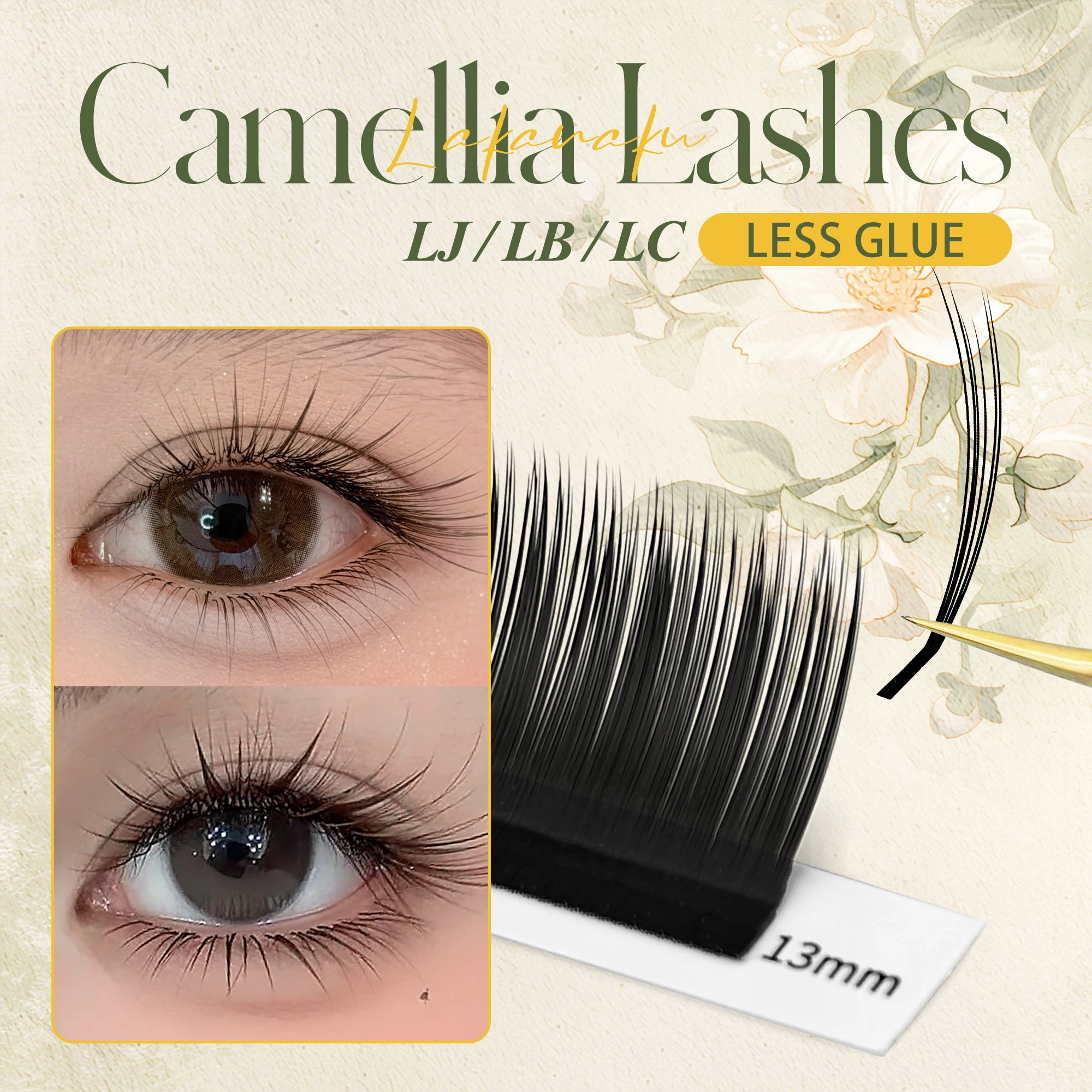 Eyelash Extension Usa - LAKANAKU Daha Az Yapıştırıcılı Kamelya Kirpikleri
