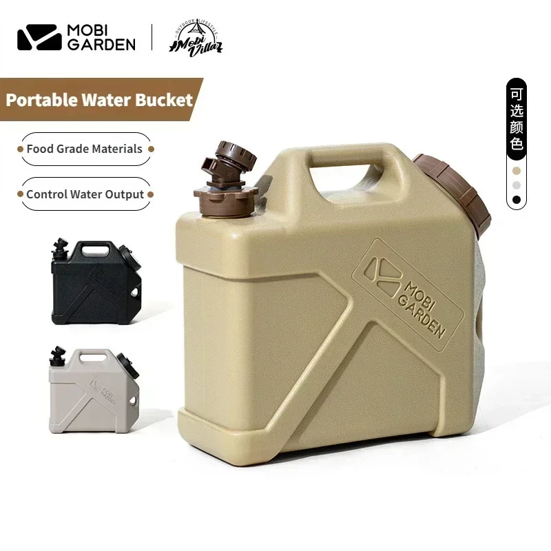 

MOBI GARDEN 10L Camping Portable Water Container Bucket Food Grade with Faucet Outdoor Indoor Travel Water Bags