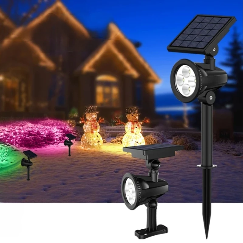 

2025 Outdoor Solar Waterproof LED Landscape Lighting High-Brightness Lawn Spotlight For Gardens Courtyards Trees Paths Terrace