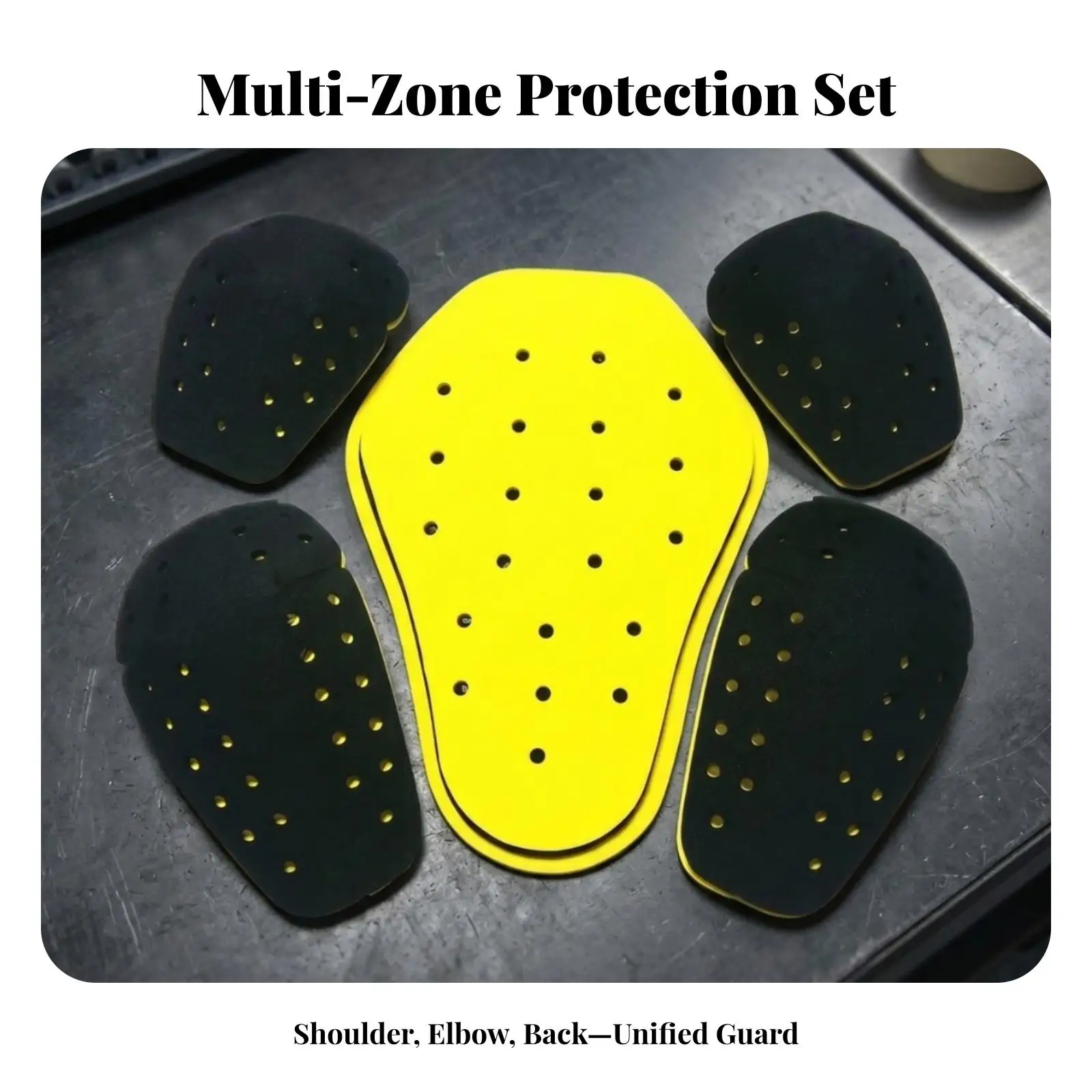 Motorcycle Gear Inner Protector Pads 5pcs Memory Foam Shoulder Elbow Back Guards for Racing Suit Jacket Breathable Shock Layers