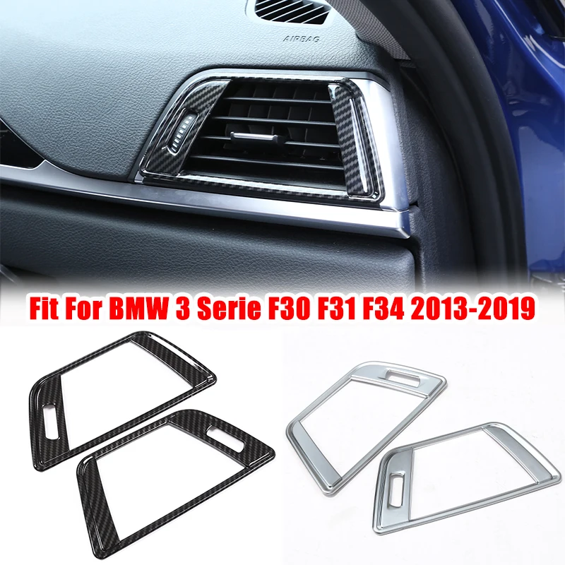 

For BMW 3 Serie F30 F31 F34 2013-2019 Car Dashboard Side Air Condition Outlet Vent Trim Cover ABS Chrome Interior Accessories