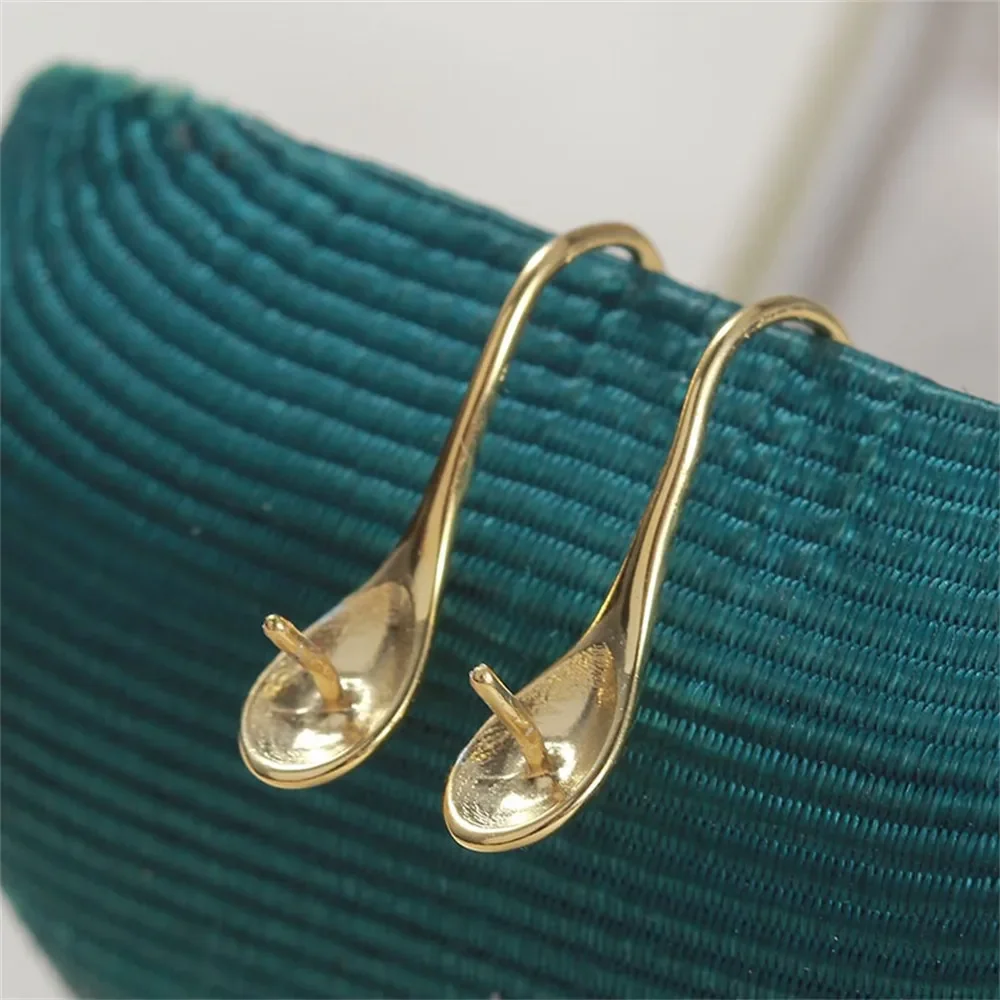 

Серьги из стерлингового серебра 925 пробы с жемчугом, принадлежности для самостоятельного изготовления ювелирных изделий, пустые стойки для сережек для аксессуаров ручной работы, без жемчуга