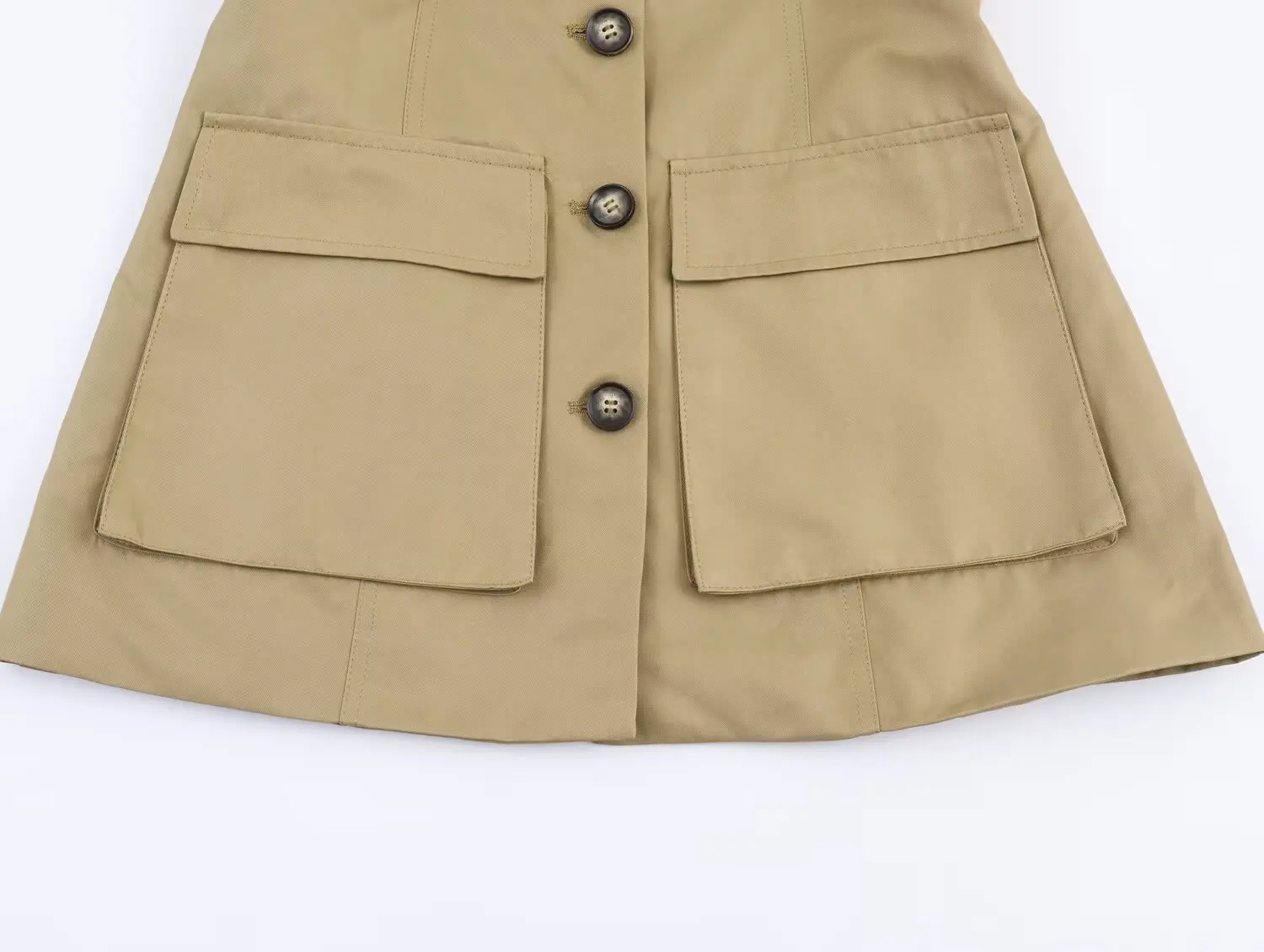 وصل حديثًا لعام 2025 معطف نسائي أنيق كبير الحجم بجيب الخصر معطف نسائي غير رسمي على الموضة أوائل الخريف