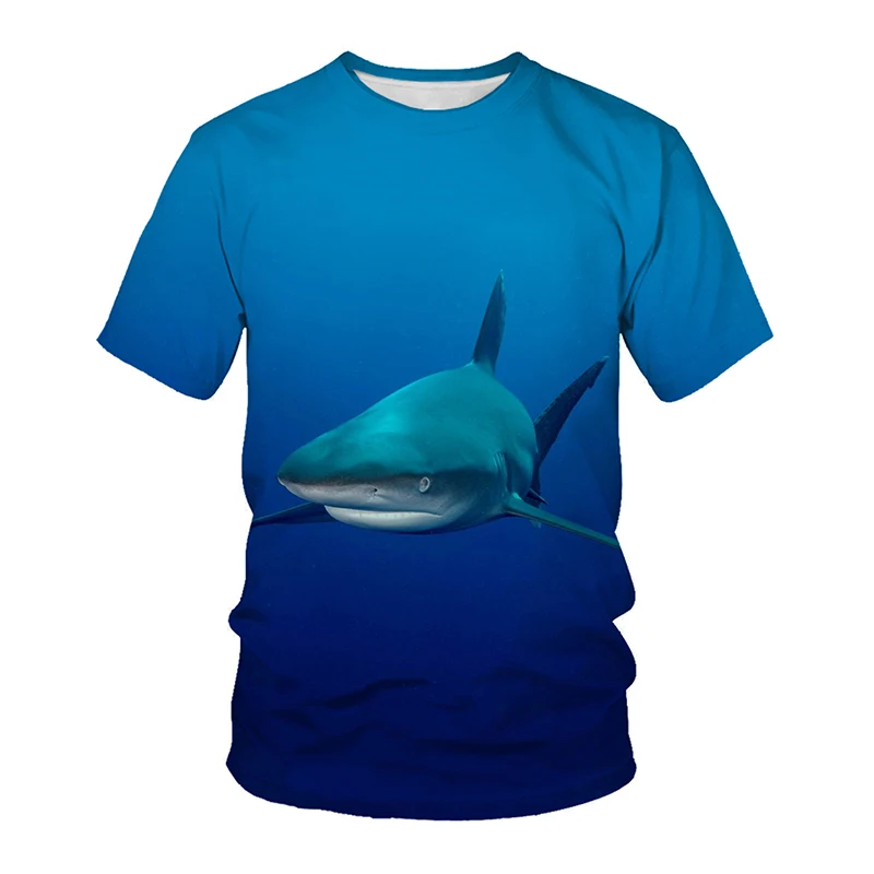 New Dolphin Shark 3D Print T-shirt Fashion Streetwear Tees Men Woman Short Sleeve T Shirts Oversized Hip Hop Harajuku Kids Tops