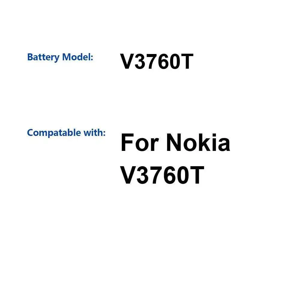 

2800Mah Reliable Power Supply For Nokia V3760T Mobile Phone Battery