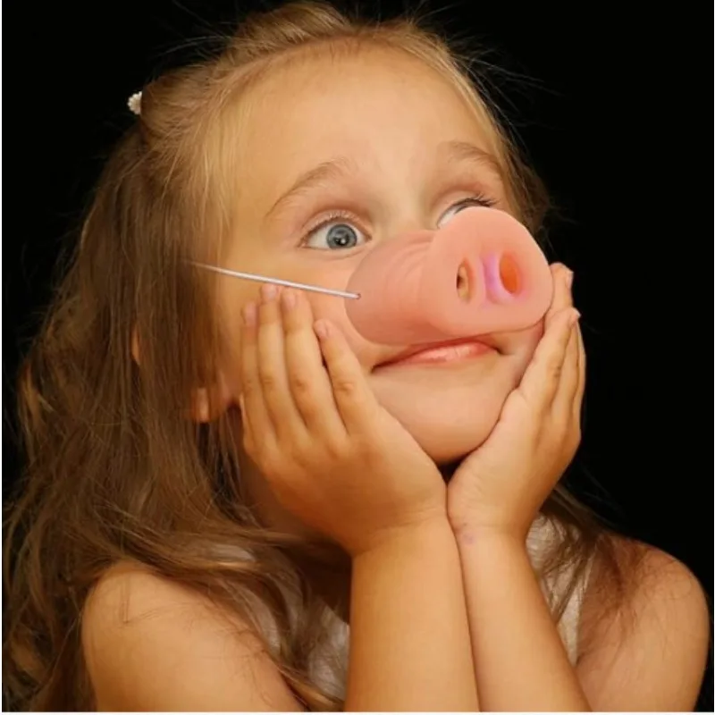 2/4/8 قطع أنوف الخنزير للأطفال الجدة خنزير خطم تأثيري قناع مع شريط مرن للأطفال هالوين حفلة عيد ميلاد لوازم