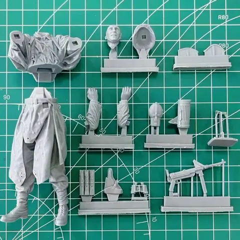 1/16 Skala Gjuten Resin Figur Modellbyggsats WWII Tysk Fältbefälhavare Omonterad och Omålad 10 best sales 1 16 hartsfigurer - №5