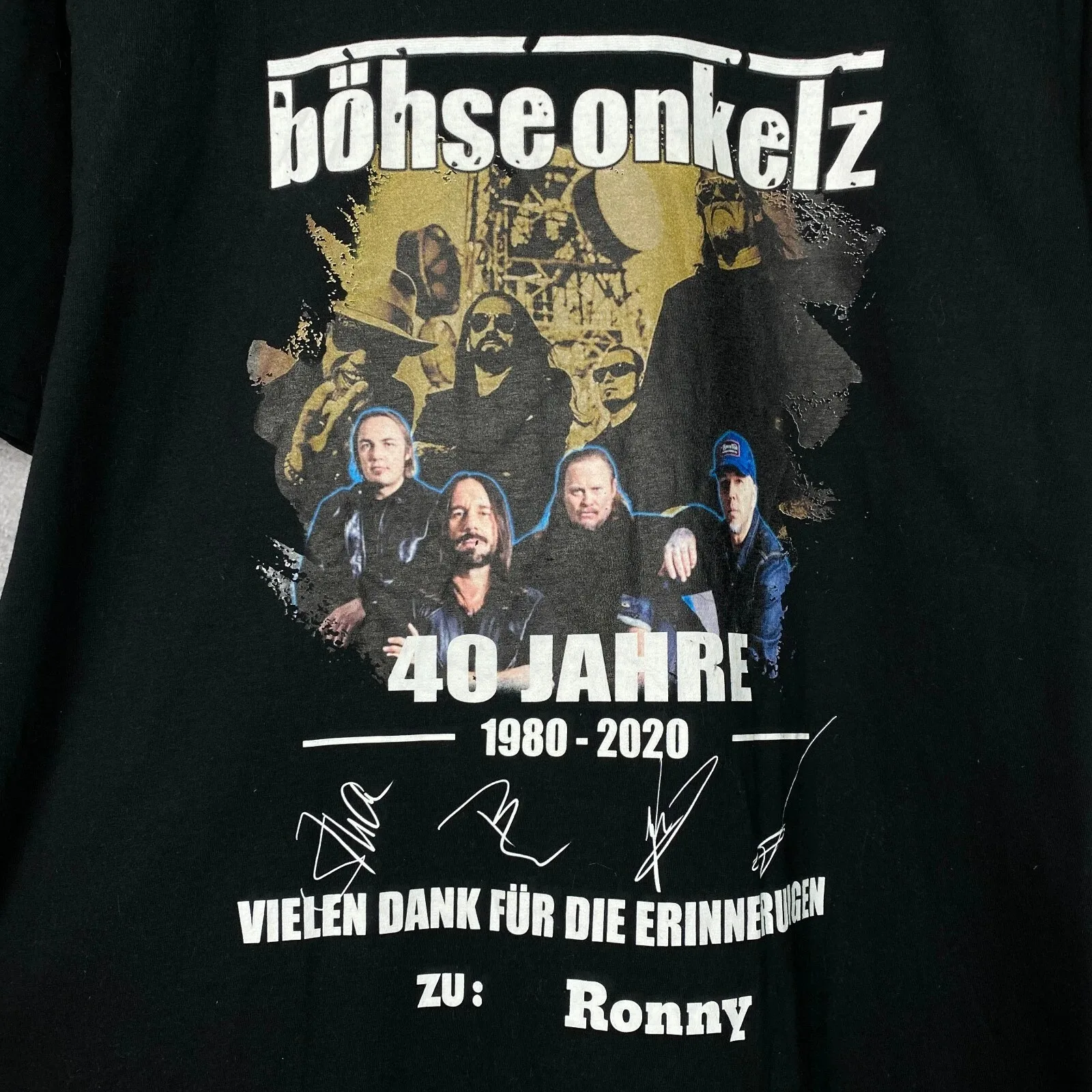 Vintage Bohse Onkelz Band Rock Germany Skinheads T-shirt Women Men Oversized Y2k Cotton Tee Street Hip Hop Female Male Clothing