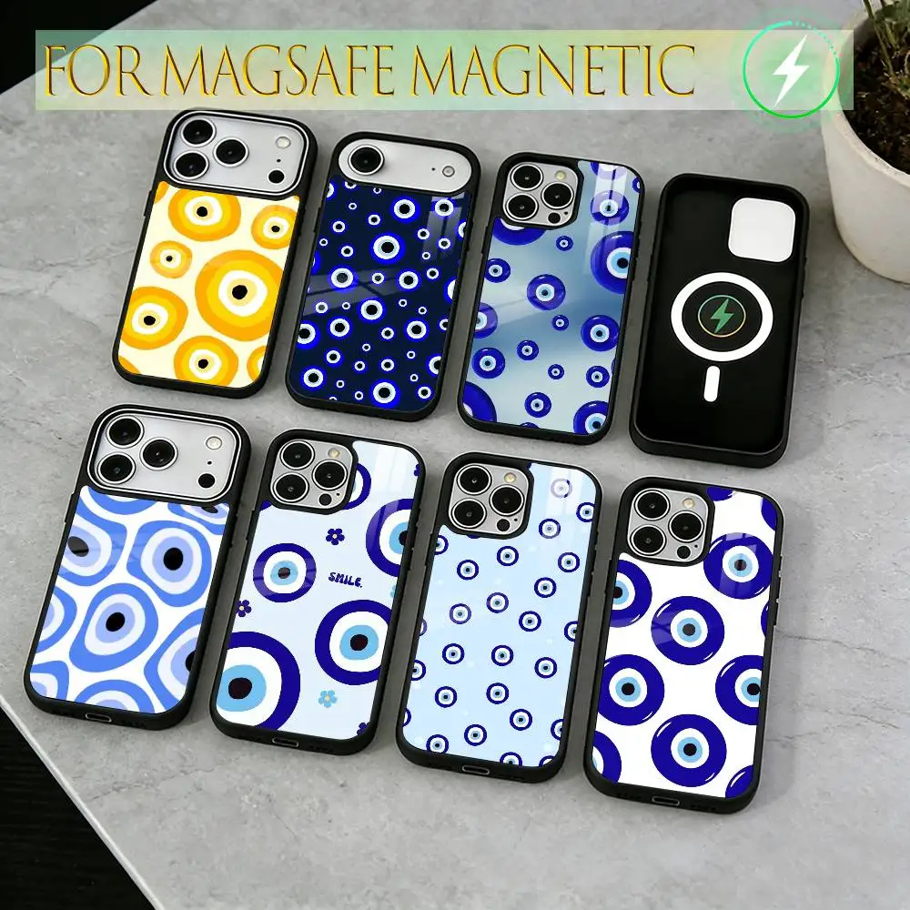 

pupil-shaped Phone Case For iPhone17,16,15,14,13,12,11 Plus,Pro Magnetic with Magsafe Wireless Charging