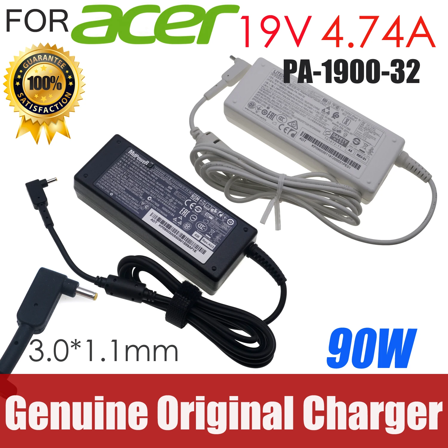 

Genuine Liteon PA-1900-32 90W 19V 4.74A 3.0*1.1mm Laptop AC Adapter Charger For Acer Power Supply Adaptor