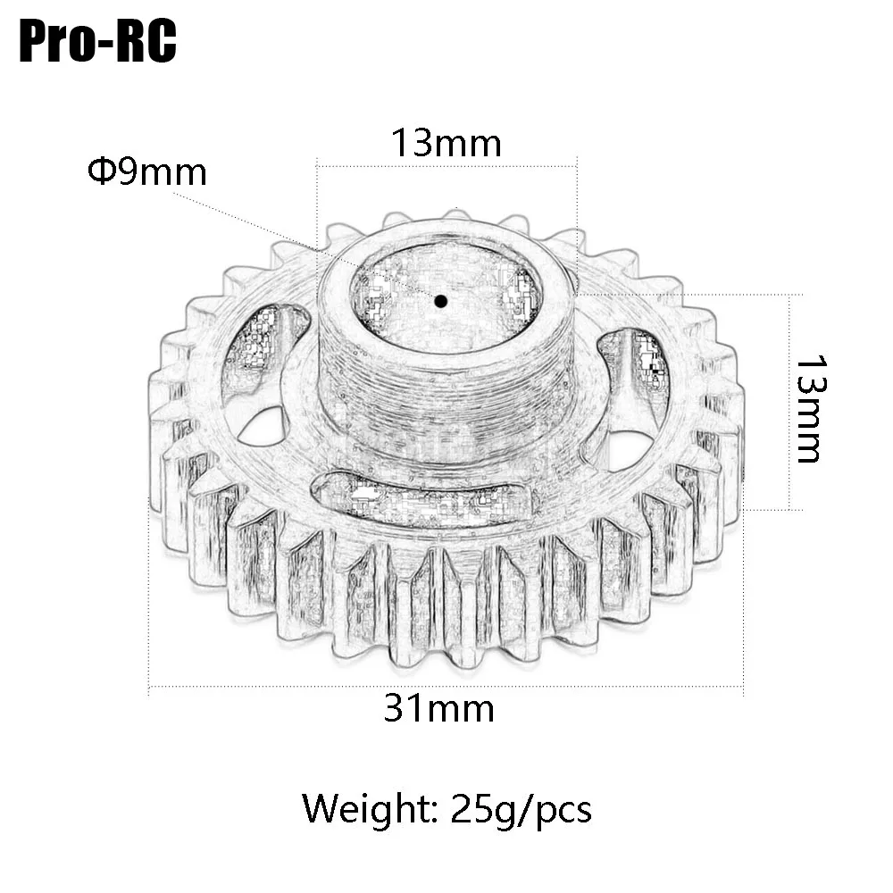 1Pcs 29T Steel Idle Gear 29-Tooth Module 86098 Upgrade Parts for HPI 1/8 SAVAGE X 4.6 SS Flux HP 2.4GHz 4.1 RTR RC Car Part