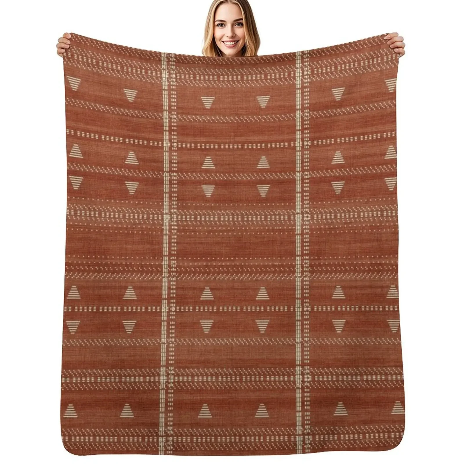

Heddle in Rust Throw Blanket Loose Blankets Sofas Of Decoration Warm Blanket