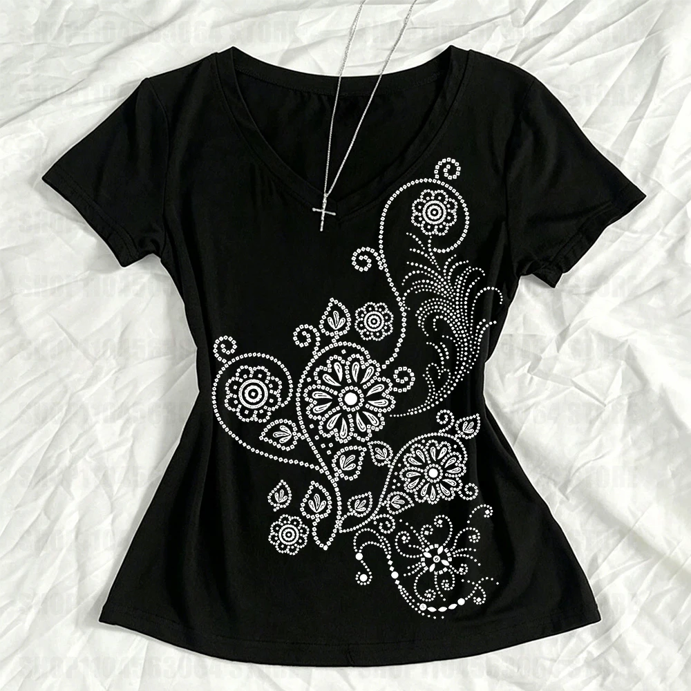 Women'S Fashion From The 90S - Y2k women's short sleeved T-shirt Y2k
