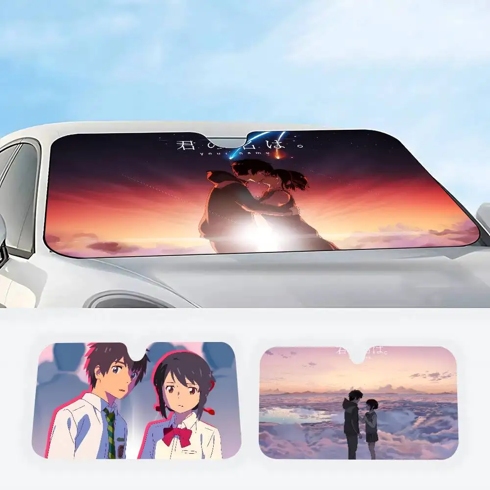 

Солнцезащитный козырек на лобовое стекло автомобиля с принтом «Аниме: Твоя Имя» (Y-Your N-Name), шторка-отражатель, защита от УФ-излучения