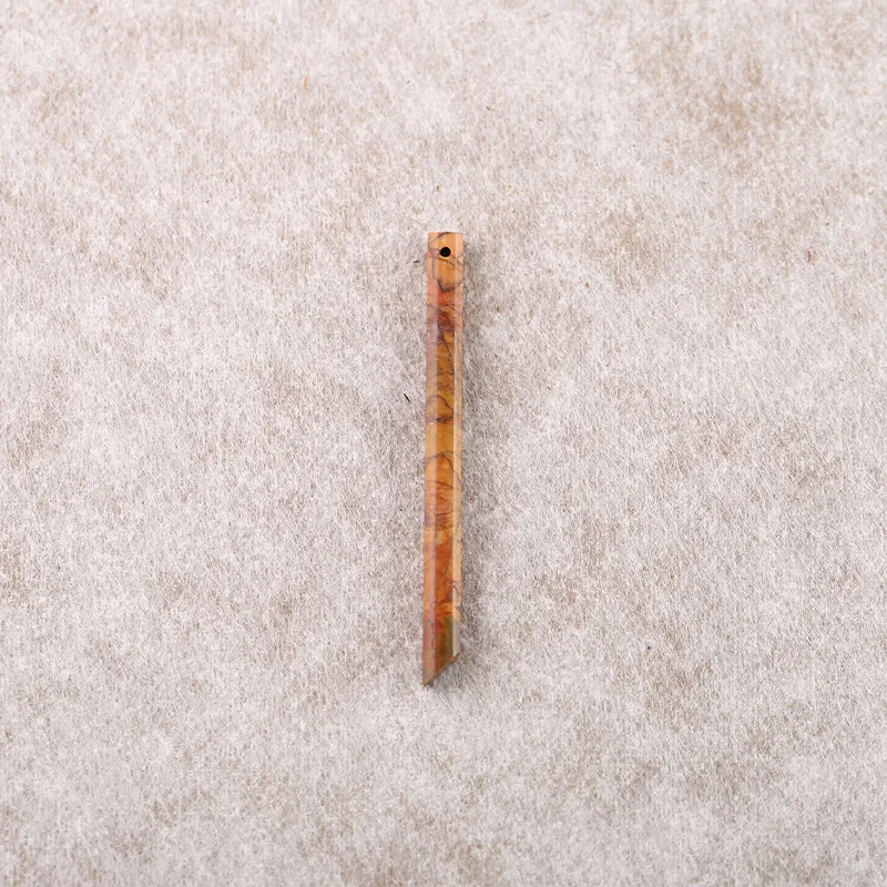 B&F حبات القرط الطويلة لصنع المجوهرات، خرز الأحجار الطبيعية المصنوعة يدويًا، أحجار لمستلزمات صناعة المجوهرات 56x4x4mm 2.4