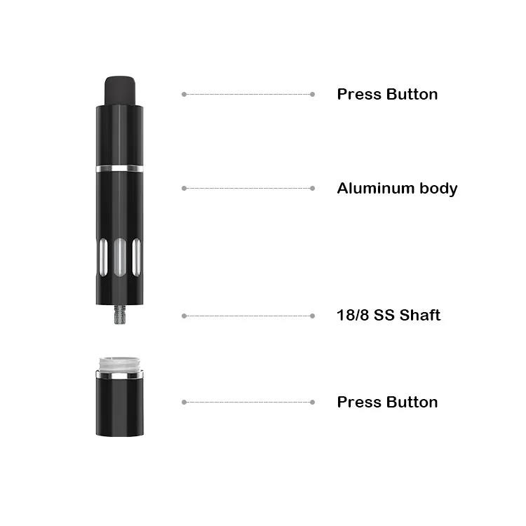 Practical Thumb Push Button Pepper Grinder Aluminum Alloy Tool Salt Sea Press Spices External Grinding Spring Steel Mill