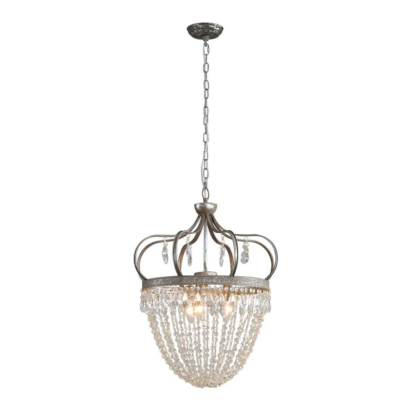 Creative French crown crystal chandelier, American restaurant entrance hallway, bedroom walk-in closet, café, bar counter