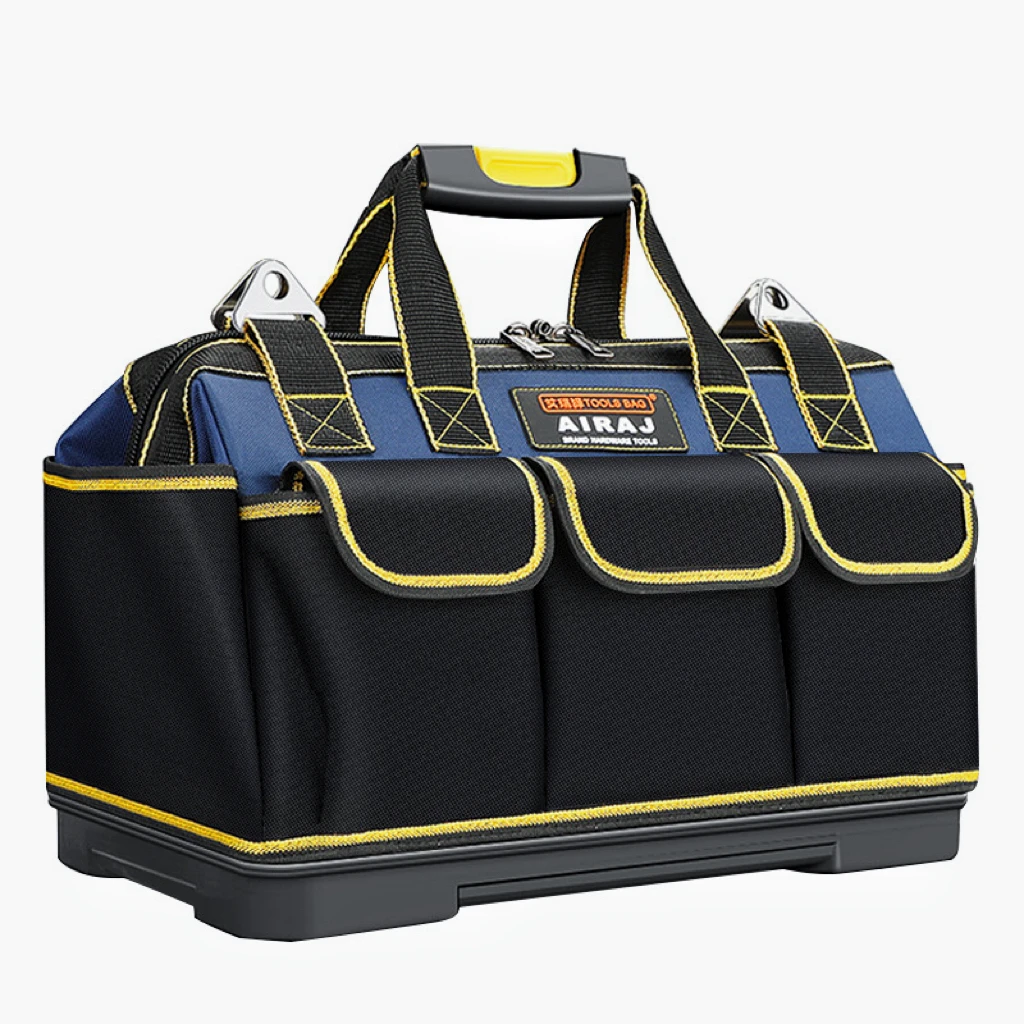 AIRAJ Multi-Function Tool Bag 1680D Oxford Cloth Electrician Bag, Multi-Pocket Waterproof Anti-Fall Storage Bag