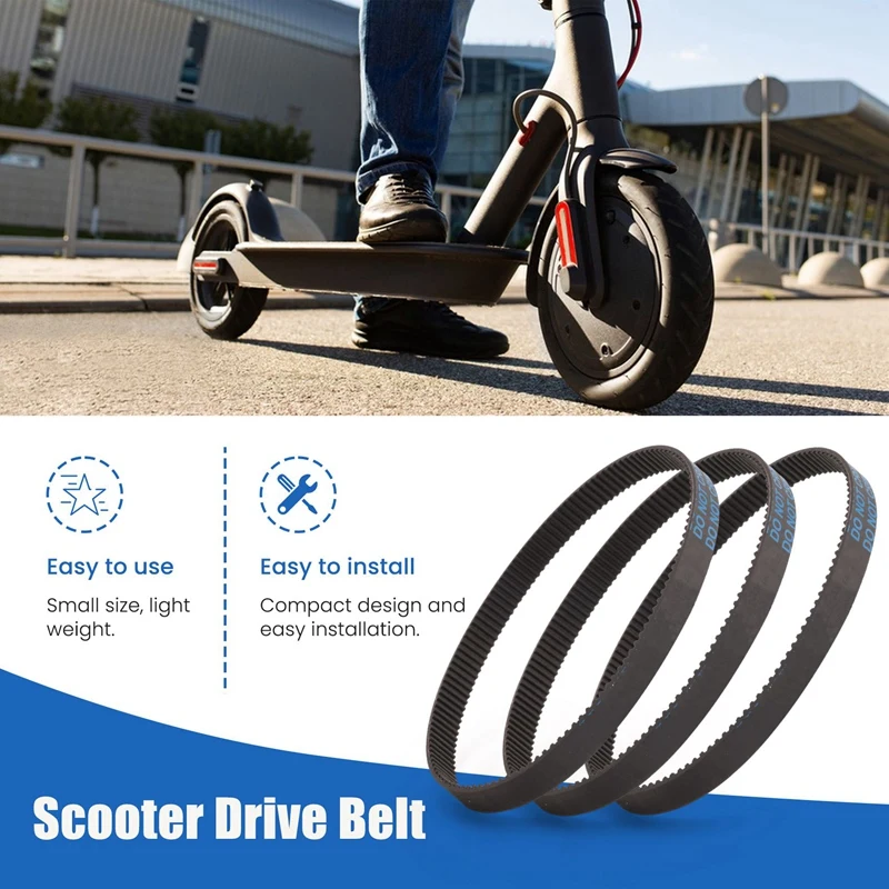 3Pcs 3M-384-12 Drive Belt For Electric Bike E-Bike Scooter Motorcycle