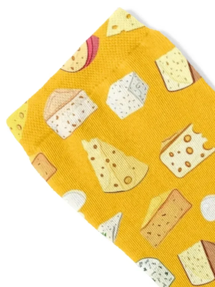 Cheese Lovers Pattern Socks Non-slip Novelties Socks Women's Men's