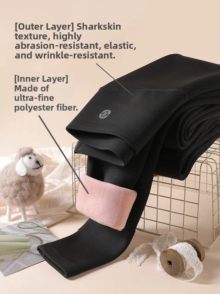 Thiened Fce Pantaloni da yoga invernali Pantaloni lunghi a vita alta da donna Dimagranti Sport caldi Fitn Arca Pantaloni in pelle Casual