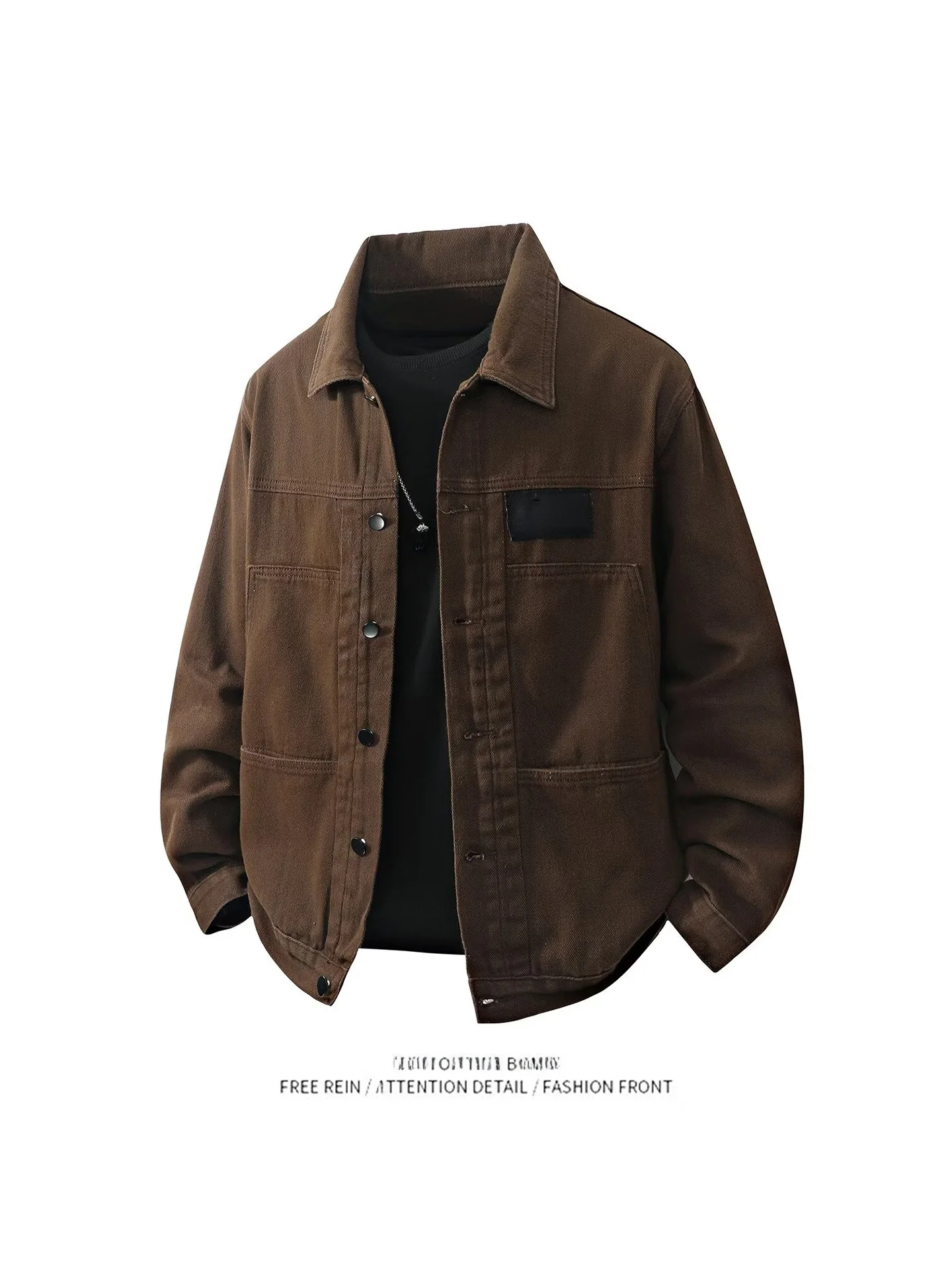 

Рубашка-куртка мужская в стиле ретро, с эффектом потертости, весна-осень, в клетку, с карманами, цветными блоками, большого размера, с воротником, свободного кроя, молодежный тренд