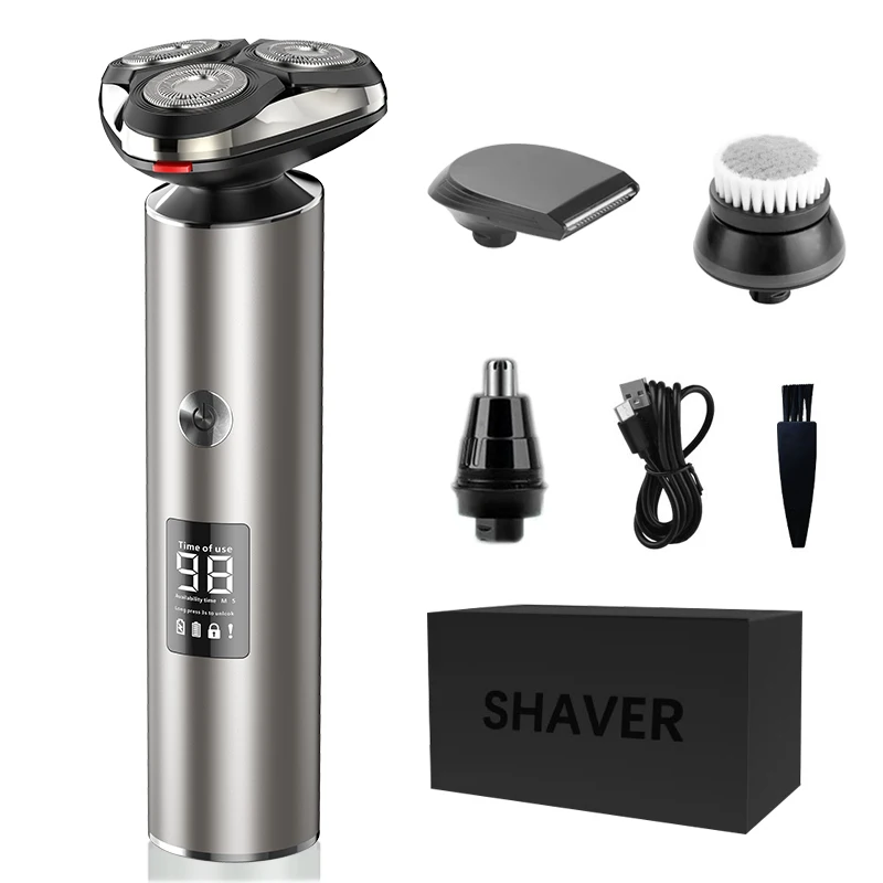 ماكينة حلاقة كهربائية جديدة للرجال ماكينة حلاقة كهربائية قوية لللحية ماكينة حلاقة نظيفة محمولة قابلة لإعادة الشحن مقاومة للماء ماكينة حلاقة للشعر #6