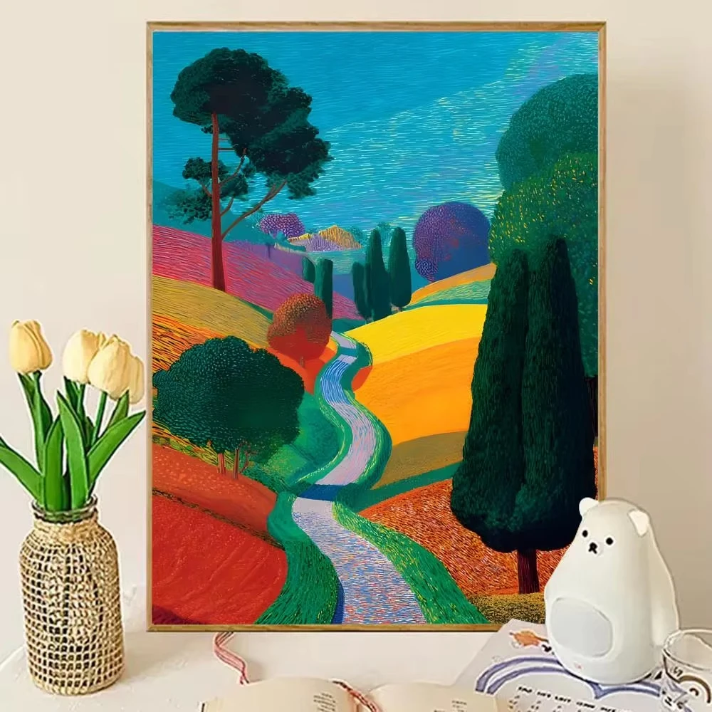 

DIY Colorful Winding River Countryside Landscape Jigsaw Puzzle, Vibrant Rolling Hill Tree Pastoral Oil Painting Wall Decor Gift