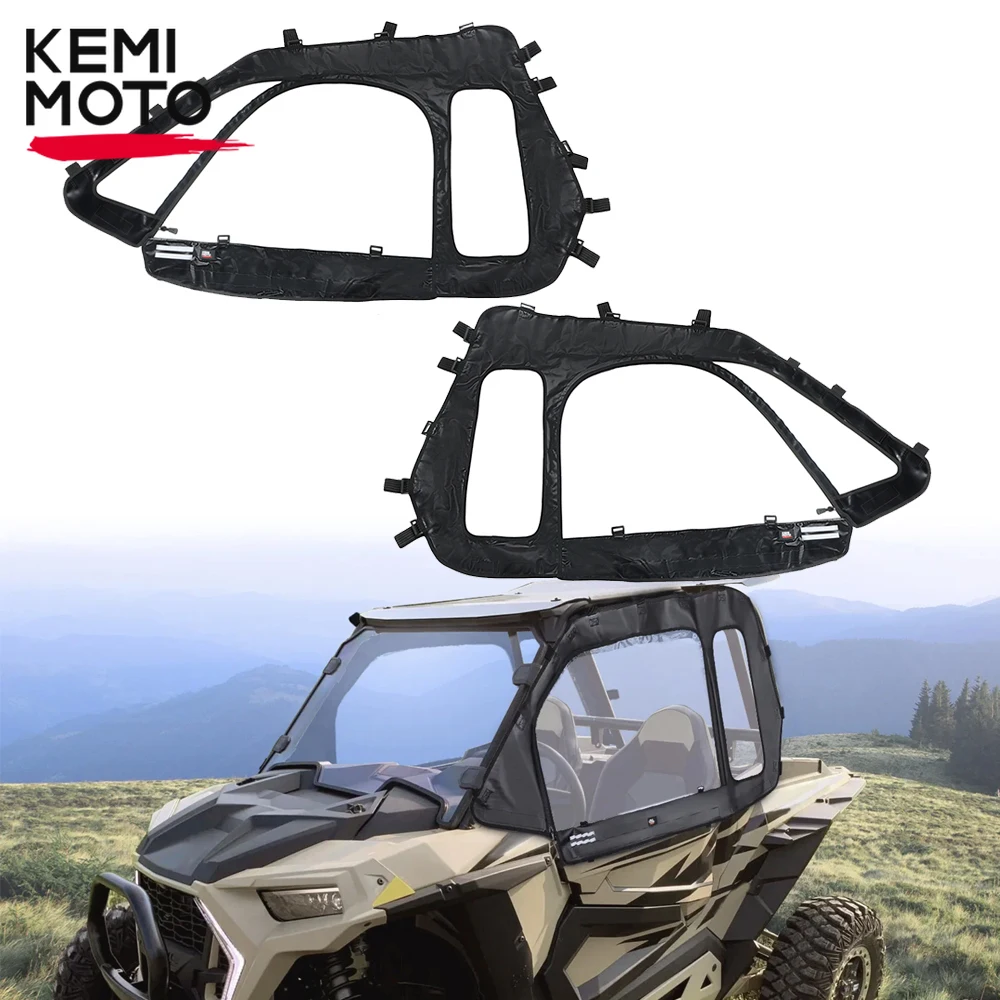 

Комплект мягких верхних дверей KEMIMOTO UTV, совместимый с лобовым стеклом Polaris RZR XP 1000/XP Turbo RZR 900/S 900 2014-2023 гг.