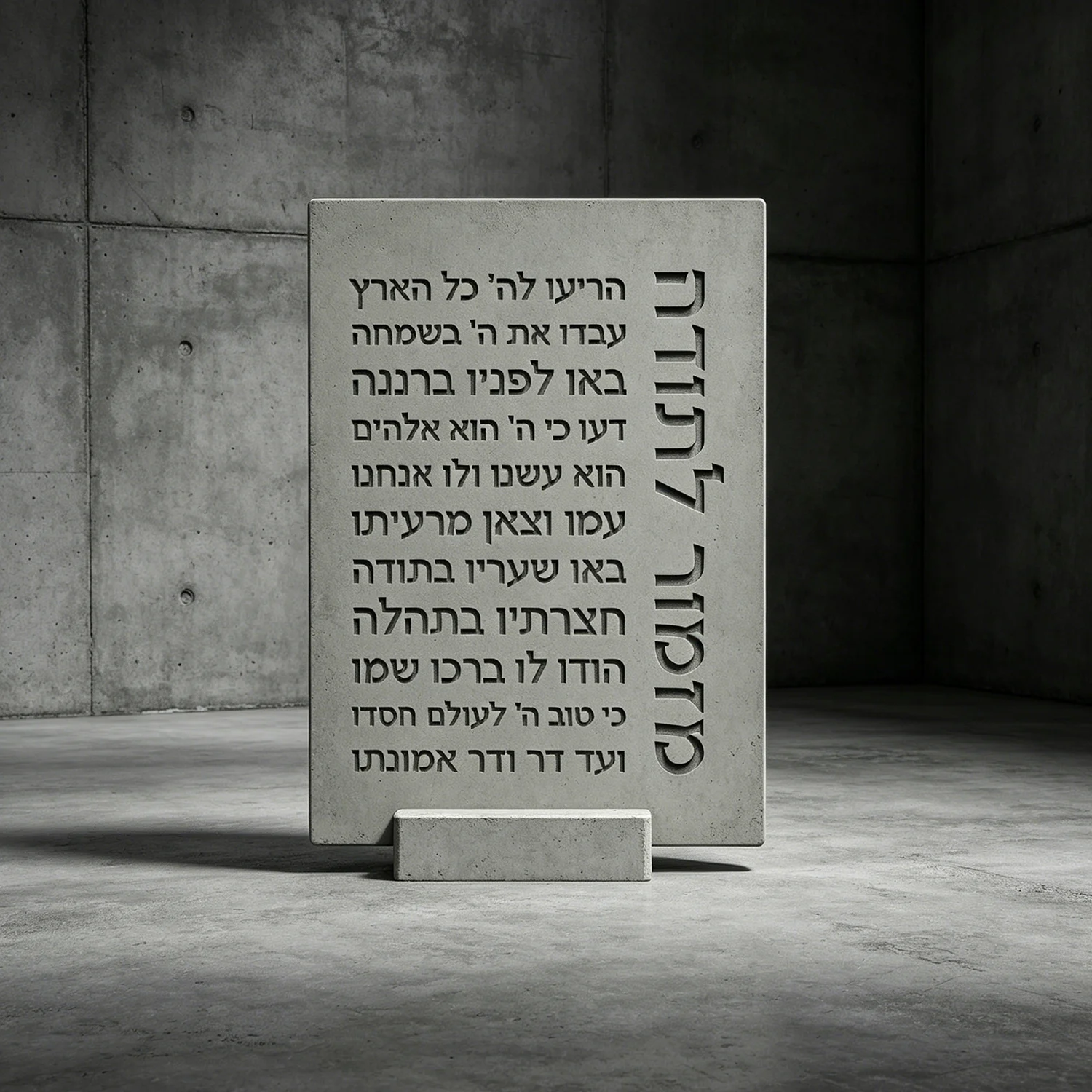 Silicone Mold For Jewish Thanksgiving Prayer - Hebrew Gratitude Blessing Plaque for Cement Plaster, Meaningful Jewish Gift