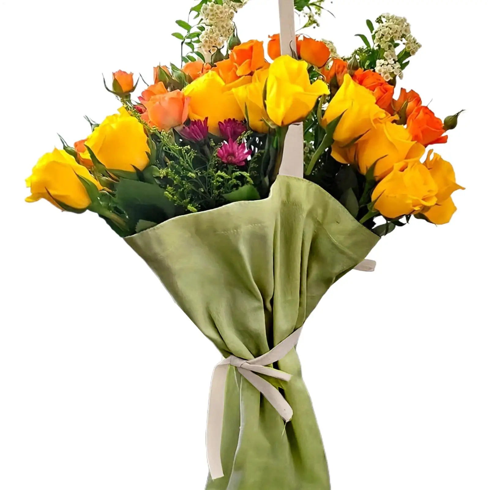 

Bouquet Bags Reusable With Handle Portable Canvas Floral Bouquet Bags For Commuting Dating Walking Riding Home Decoration