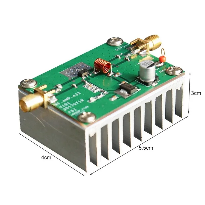 

433 МГц передача данных 8 Вт высокочастотный модуль усилителя мощности управления полетом расширенный диапазон RF модуль платы усилителя мощности