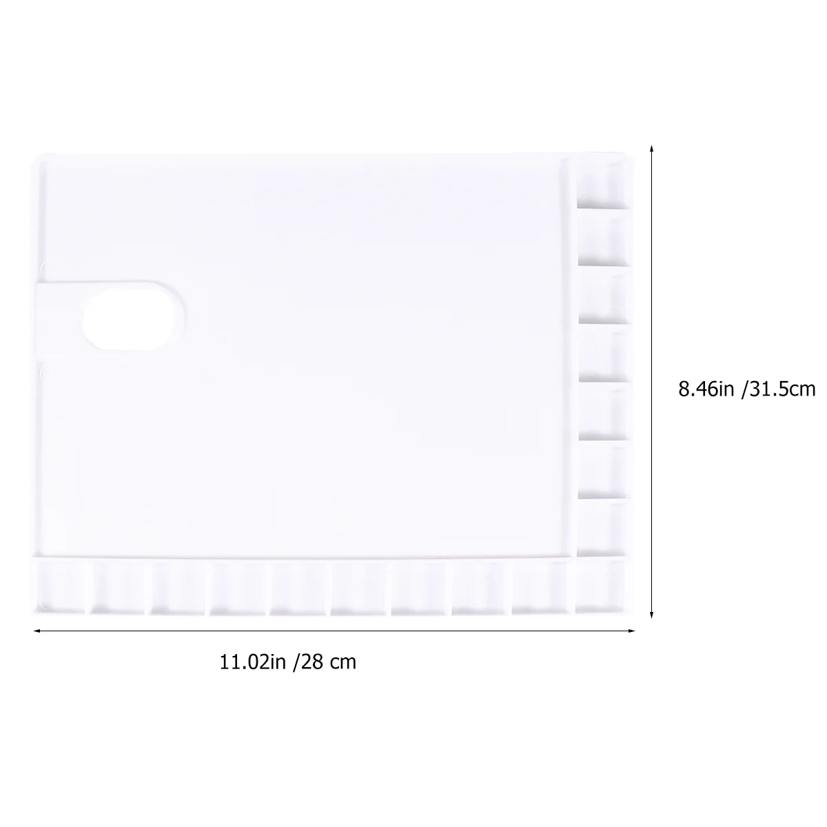 2 قطعة 17 ثقوب صندوق طلاء فني لوحة ألوان مائية بلاستيك قوي خفيف الوزن قابل للغسل لتقوم بها بنفسك هدية صندوق ألوان أبيض طلاء عملي #3