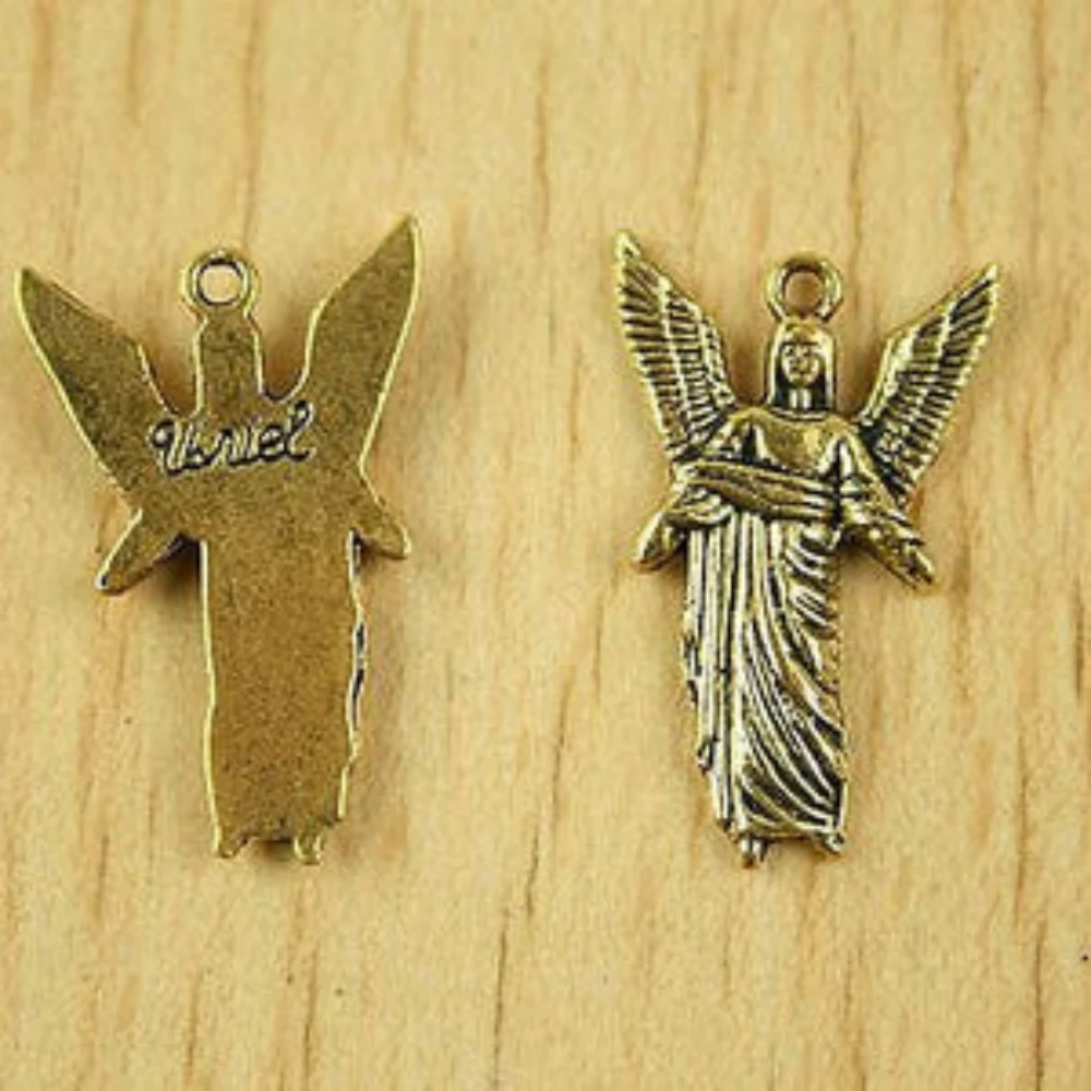 10PCS 26x13mm DARK GOLD COLOR ARCHANGLE CHARMS H1388