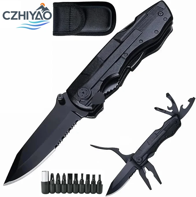 

CZHIYAO Men’s GiftMulti Tool Knife For Hiking Camping Outdoor Survival With Pliers Screwdriver Bottle Opener Tactical Fishing