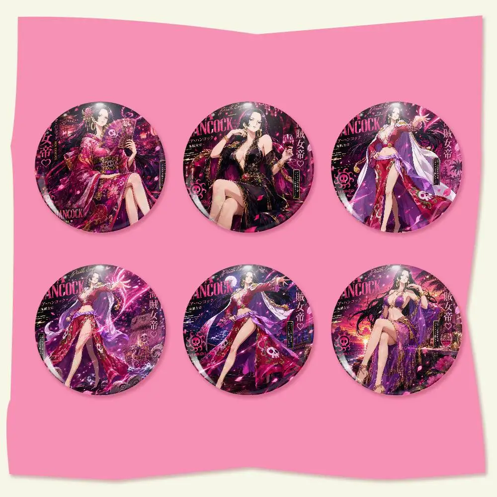 Hancock 75x75 25x25 mm Cartoon Round Brooches on Backpack Shirt Accessories Jewelry Badge Gift for Friends