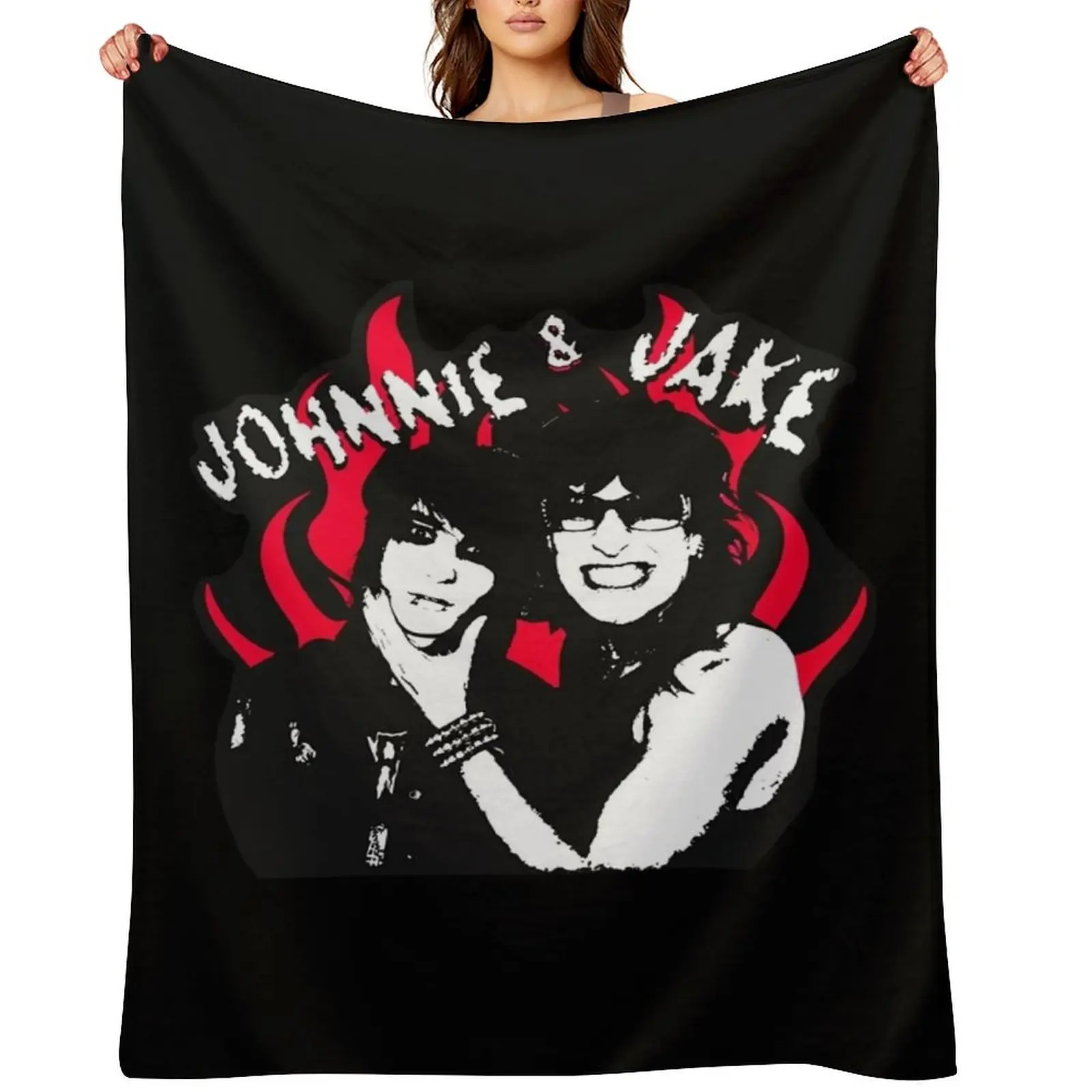 

Jake And Johnnie Flames Throw Blanket Luxury Throw Furry Luxury St manga Blankets