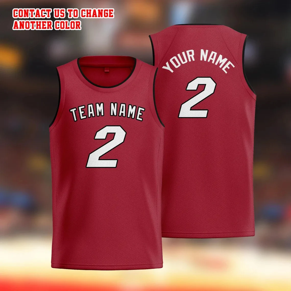 Custom Basketball Jersey Personalized Miami Vibe With Your Own Name Number Quick Dry Sleeveless Sports Uniform For Men Tee Tops