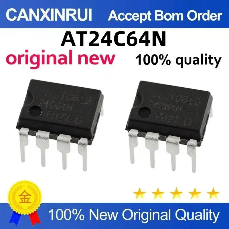 

(5-100 pieces) Brand new original AT24C64N 24C64N DIP brand new